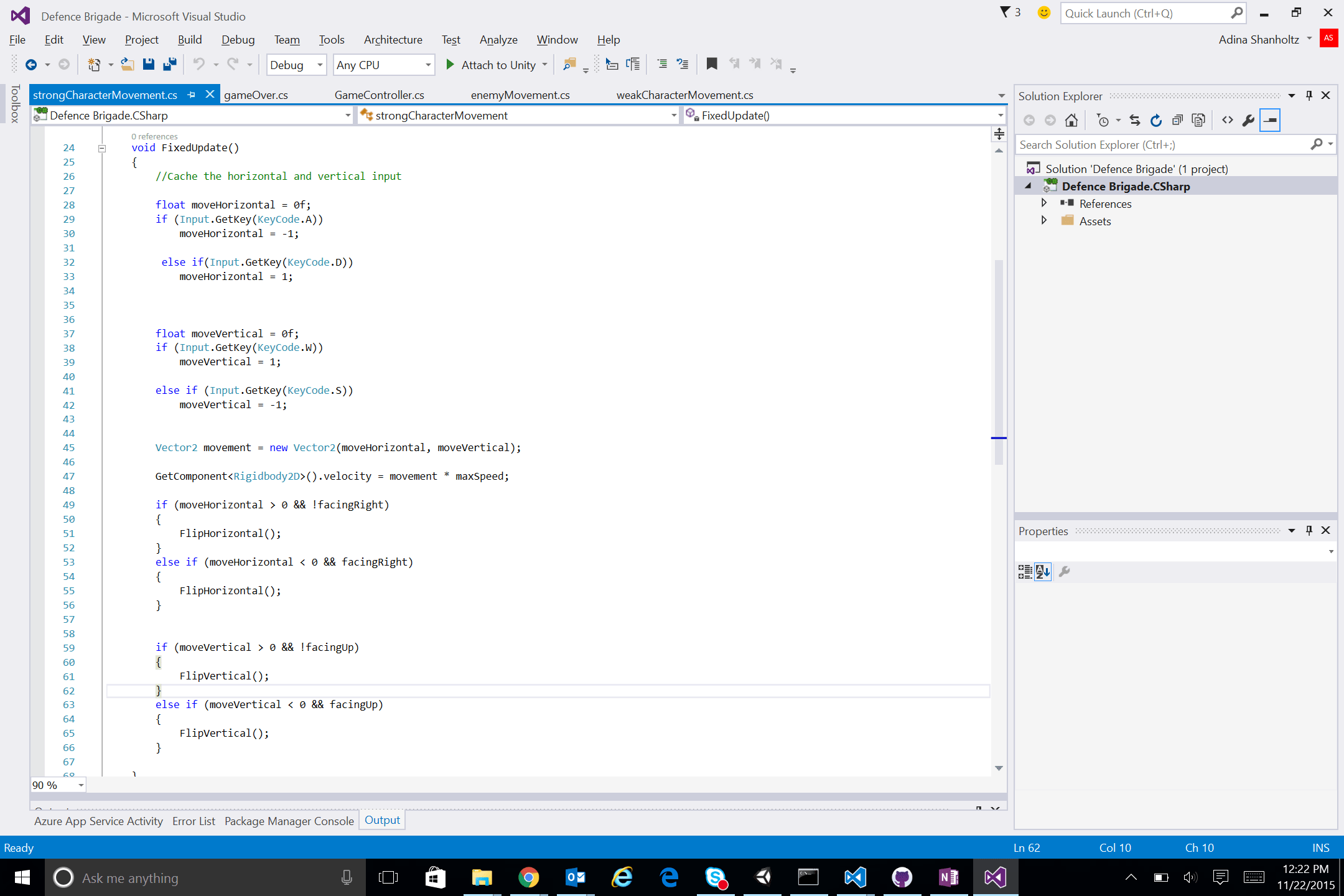 Movement code