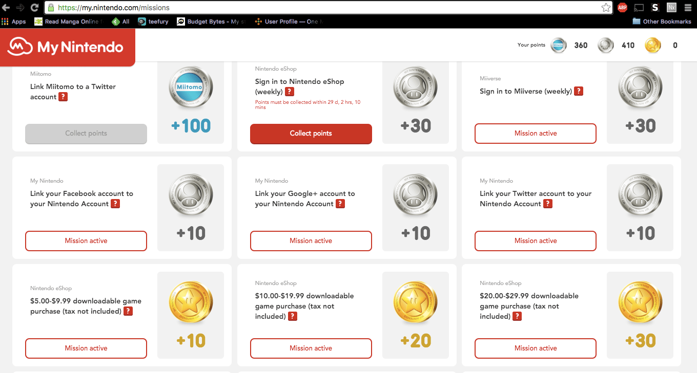 Screenshot of Miltomo's integration into the rewards system