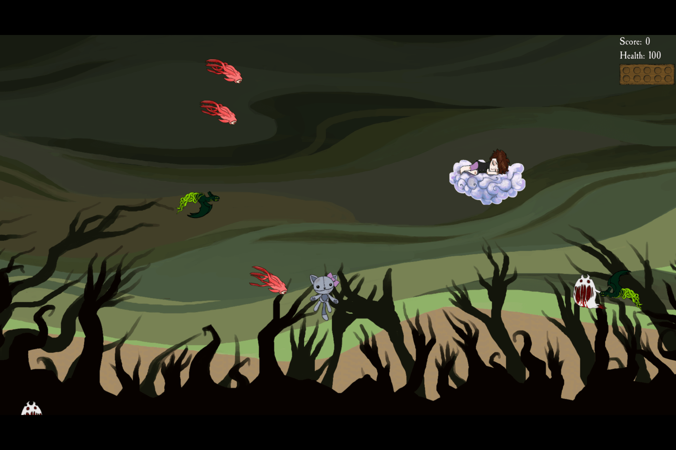 Screenshot of the game play in Silent Dream.